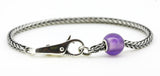 Round Amethyst with Silver Bracelet