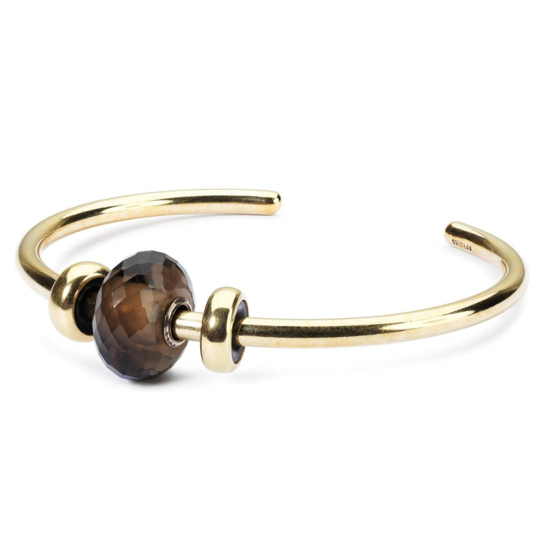 Gold Bangle with Smoky Quartz