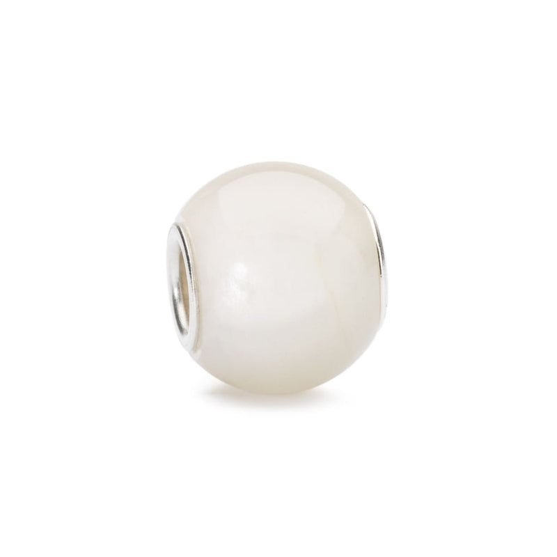 Round White Moonstone with Silver Bracelet