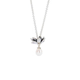 Fantasy Necklace With White Pearl Polished Silver - 70 - 
