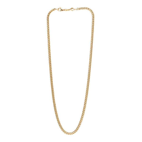 Gold 14 k Necklace with Basic Lock - BOM Necklace