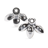Hanging Petals with Silver Earring Hooks with Twirl - BOM 