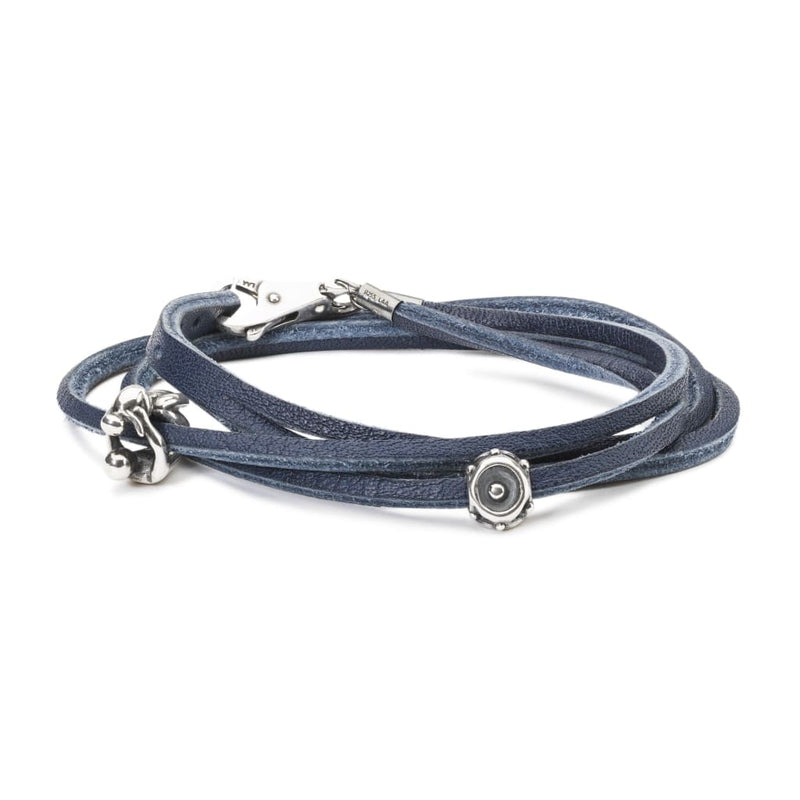 Leather Bracelet Blue/Silver - Bracelet
