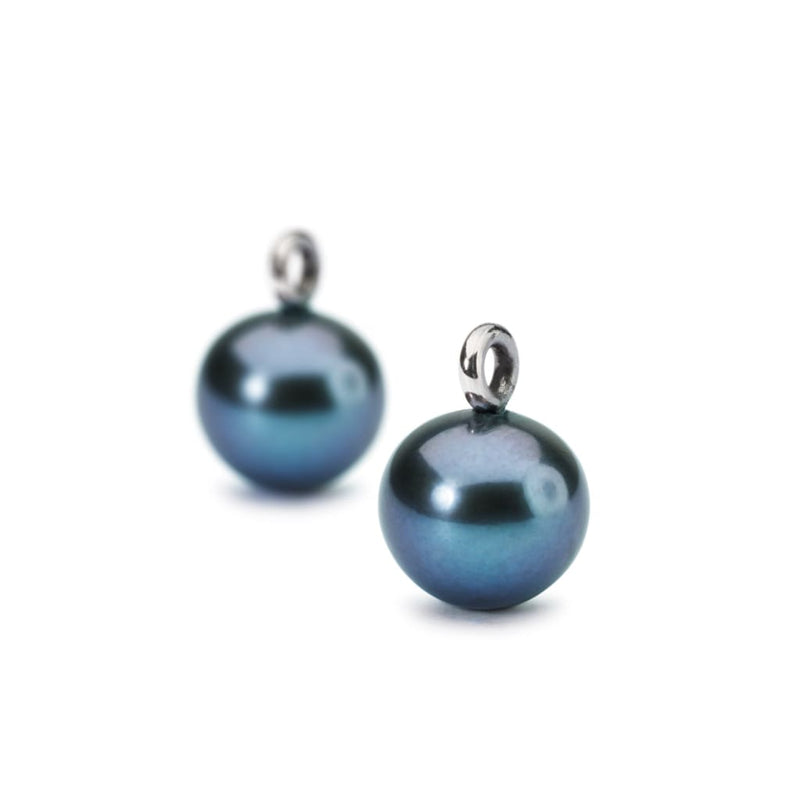 Peacock Pearl Round Drops with Silver Hooks - BOM Earring