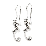 Seahorse Couple Earrings with Silver Earring Hooks - BOM 