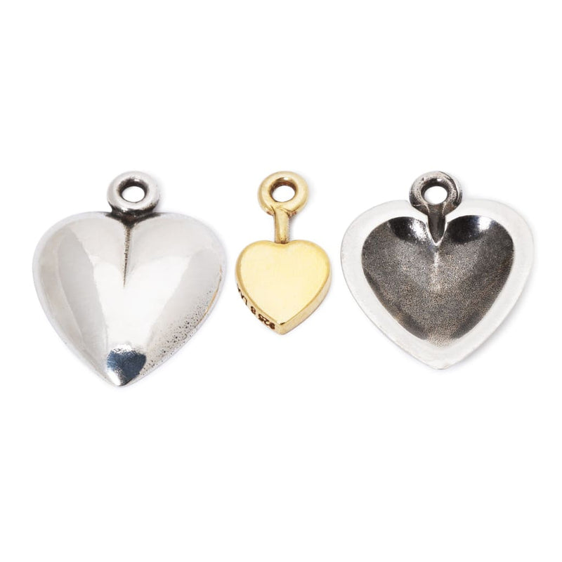 Secret Heart Earrings with Silver Earring Hooks - BOM 