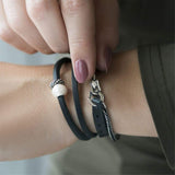 Silver & Leather Bracelet - BOM Bracelet
