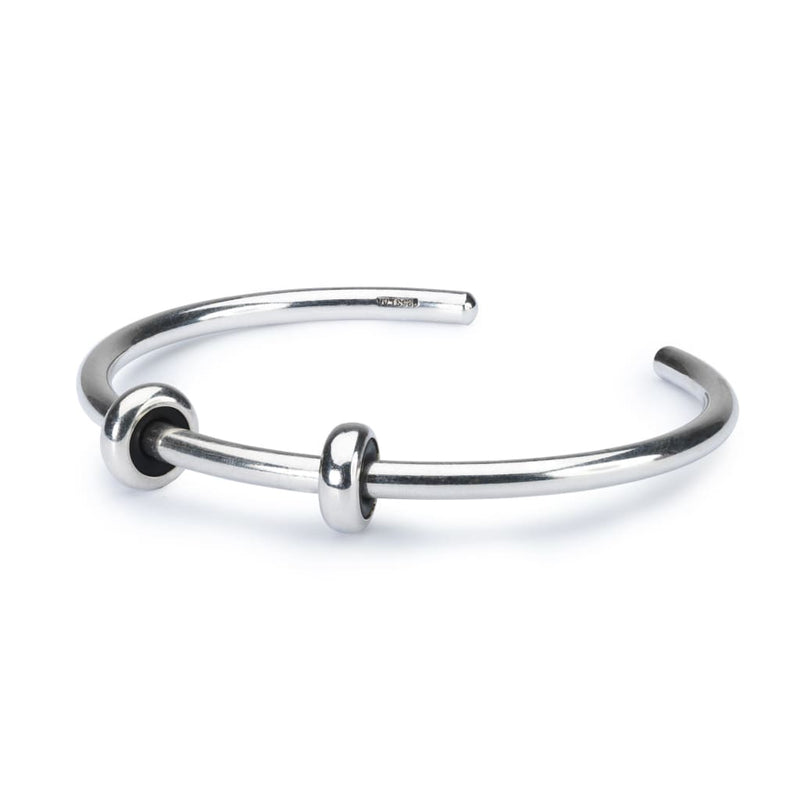 Sterling Silver Bangle with 2 x Silver Spacers - BOM Bangle