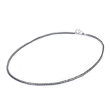 Sterling Silver Necklace with Plain Lock - BOM Necklace