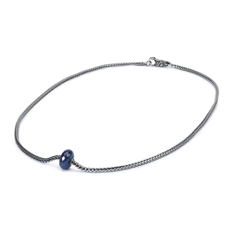 Sterling Silver Necklace with Sapphire Bead and Sterling 